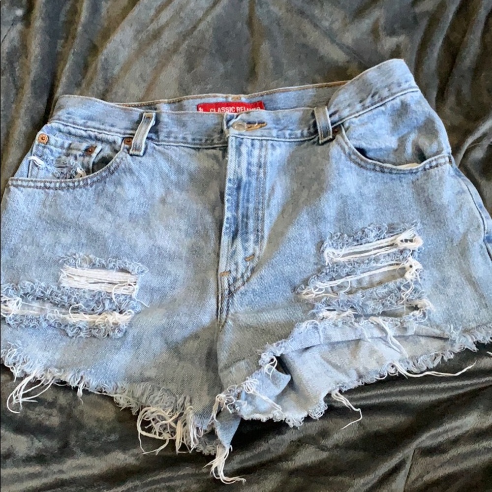 Vintage Levi’s 550 High Waisted Custom Jean Shorts